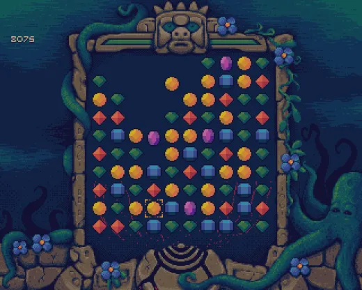 Tap Jewels – Classic Amiga in the middle of the game