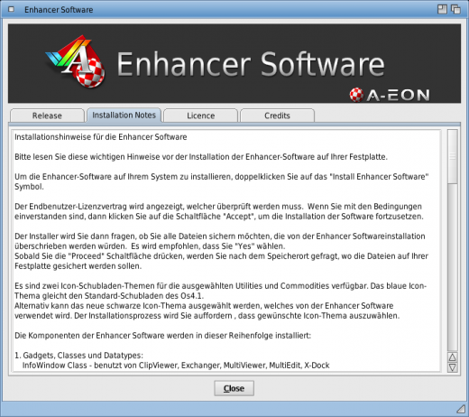 Enhancer Software SE fr AmigaOS 4.1