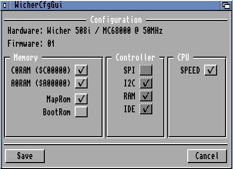 Wicher 508i accelerator for Amiga 500