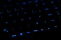 GeneralKeys USB-Leuchttastatur Lightkey blau