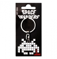 Space Invaders metal keyring